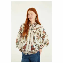Blouse Magestic Hearts | Crème