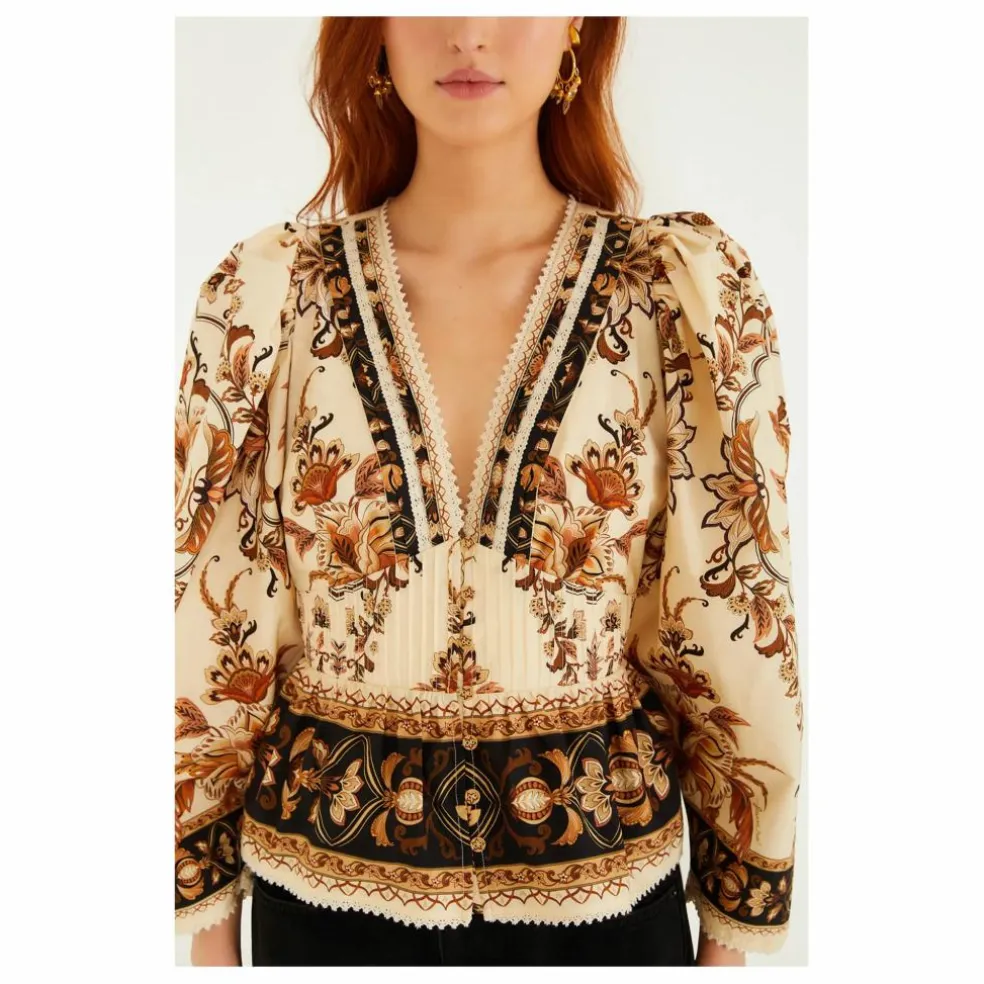 Blouse Majestic Garden | Sable