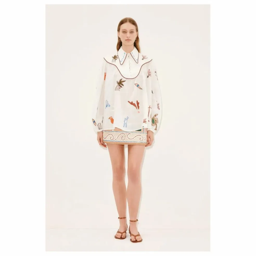 Blouse Mina Brodée | Blanc