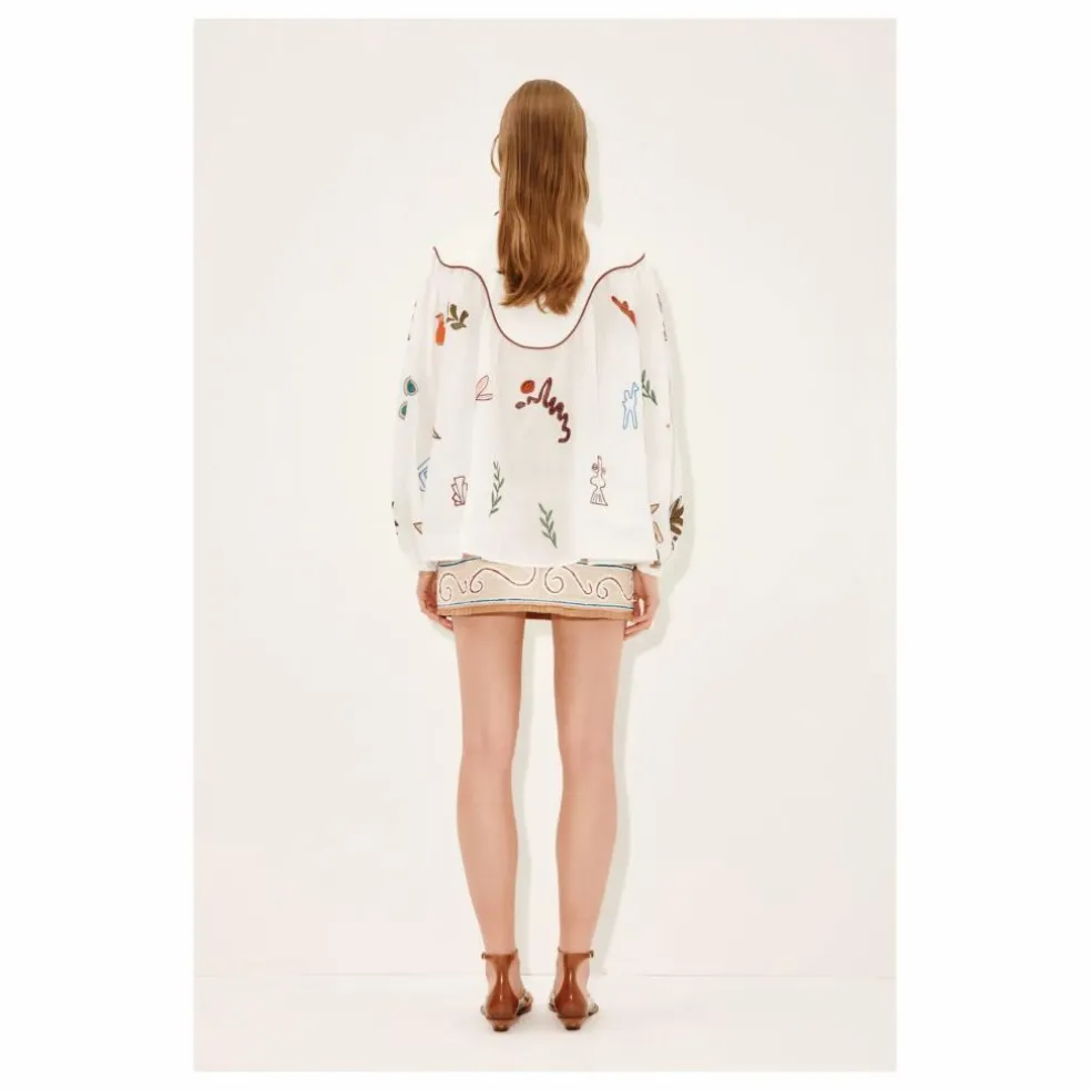 Blouse Mina Brodée | Blanc