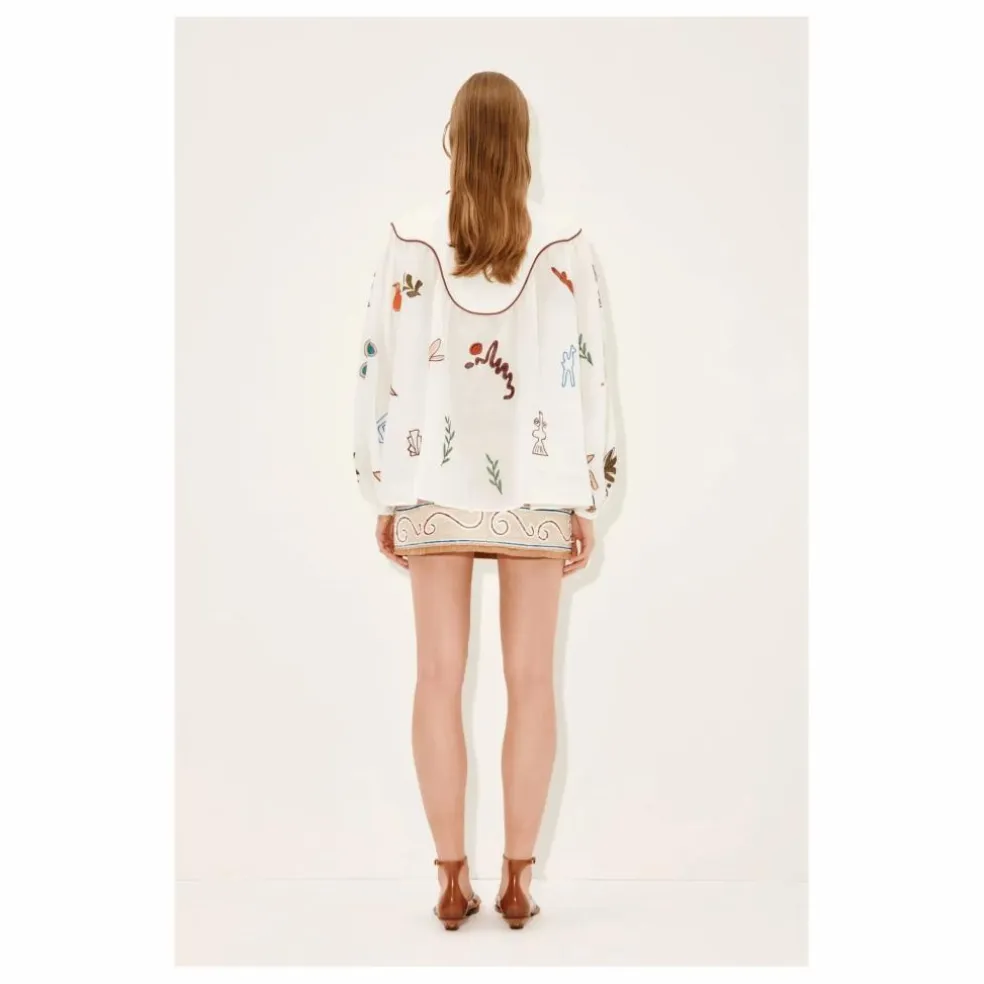 Blouse Mina Brodée | Blanc