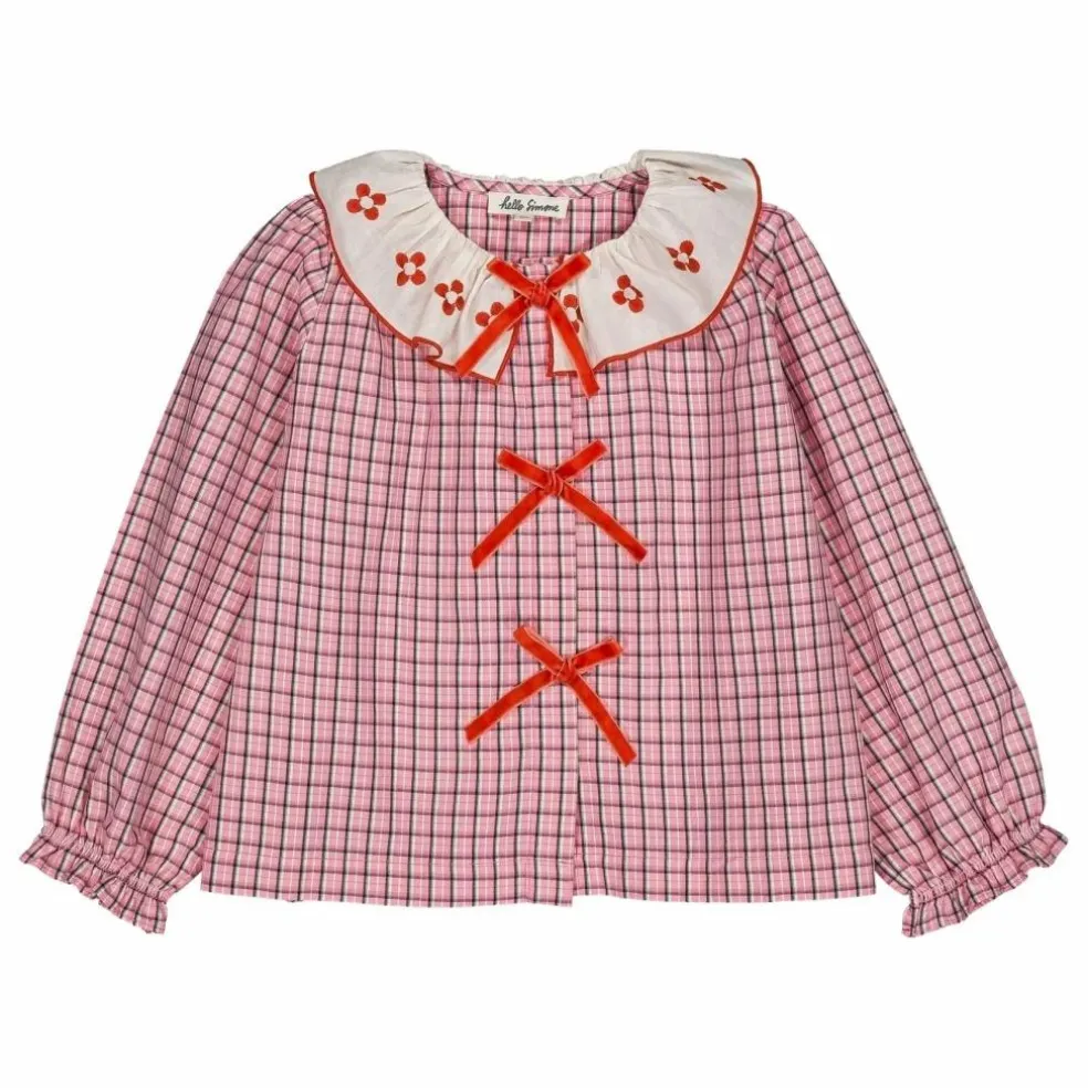 Blouse Myrtille Carreaux | Rose
