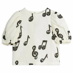 Blouse Notes Gaze de Coton Bio | Blanc