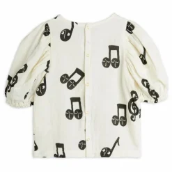 Blouse Notes Gaze de Coton Bio | Blanc