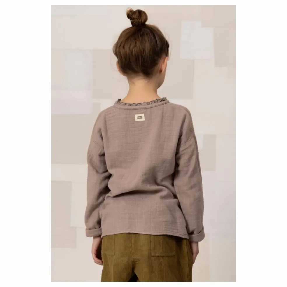 Blouse Olympe Gaze de Coton Bio | Mauve