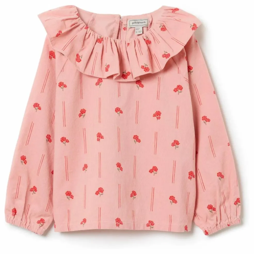 Blouse Peony Velours Côtelé Mini | Rose