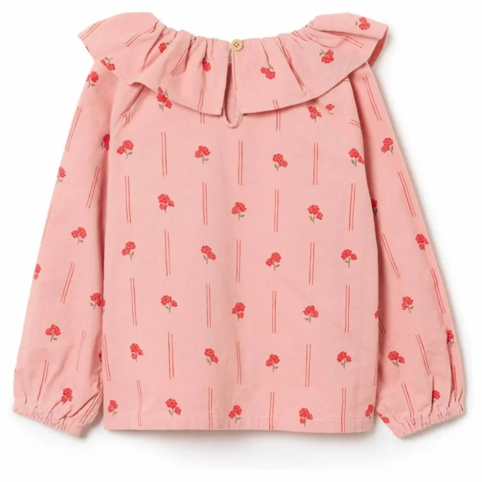 Blouse Peony Velours Côtelé Mini | Rose