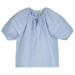 Blouse Plissée | Bleu Clair