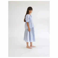 Blouse Plissée | Bleu Clair