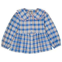 Blouse Prune Carreaux | Bleu