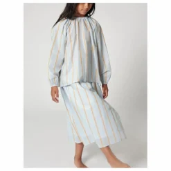 Blouse Rayée | Bleu Clair