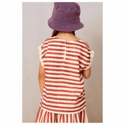 Blouse Rayée Gaze de Coton | Rouge