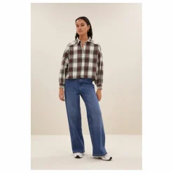 Blouse Sarah Carreaux | Blanc