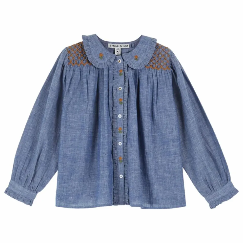 Blouse Smockée | Bleu