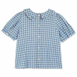Blouse Swockée Vichy Lagon | Bleu