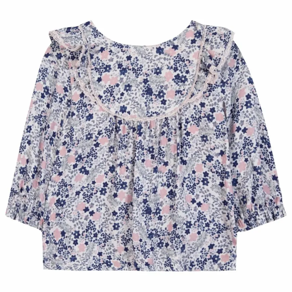 Blouse Volants | Bleu