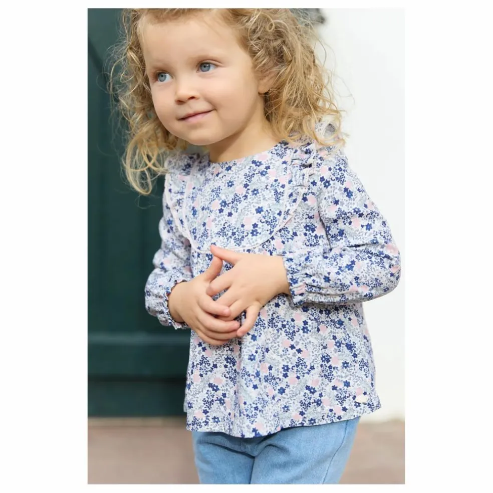 Blouse Volants | Bleu