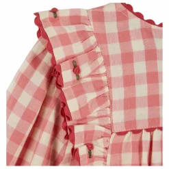 Blouse Volants Vichy | Rose