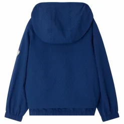 Blouson à Capuche Lenny Carreaux Seersucker Fibres Recyclées | Bleu indigo