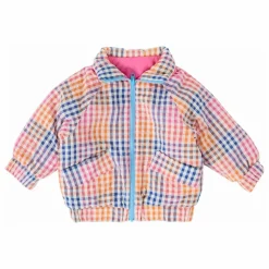 Blouson Réversible Rainbow Gingham | Rose