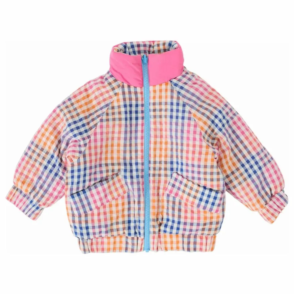 Blouson Réversible Rainbow Gingham | Rose