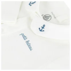 Body Col Brodé Coton Bio | Bleu