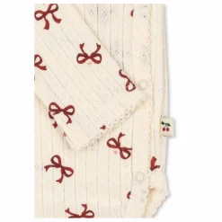 Body Croisé Minnie Nœuds Pointelle Coton Bio | Beige