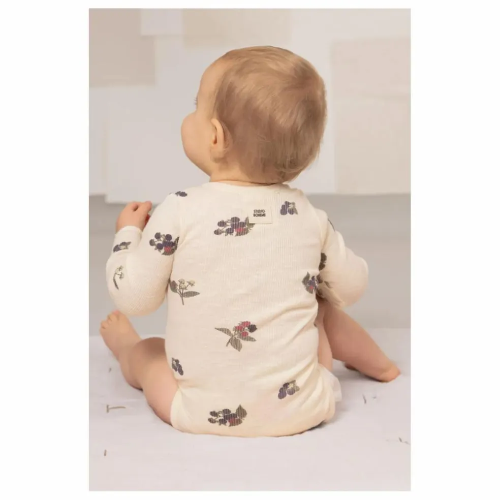 Body Côtelé Hoho Mûres Coton Bio | Ecru