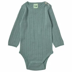 Body Côtelé Maille Extra Fine Laine Mérinos | Vert amande