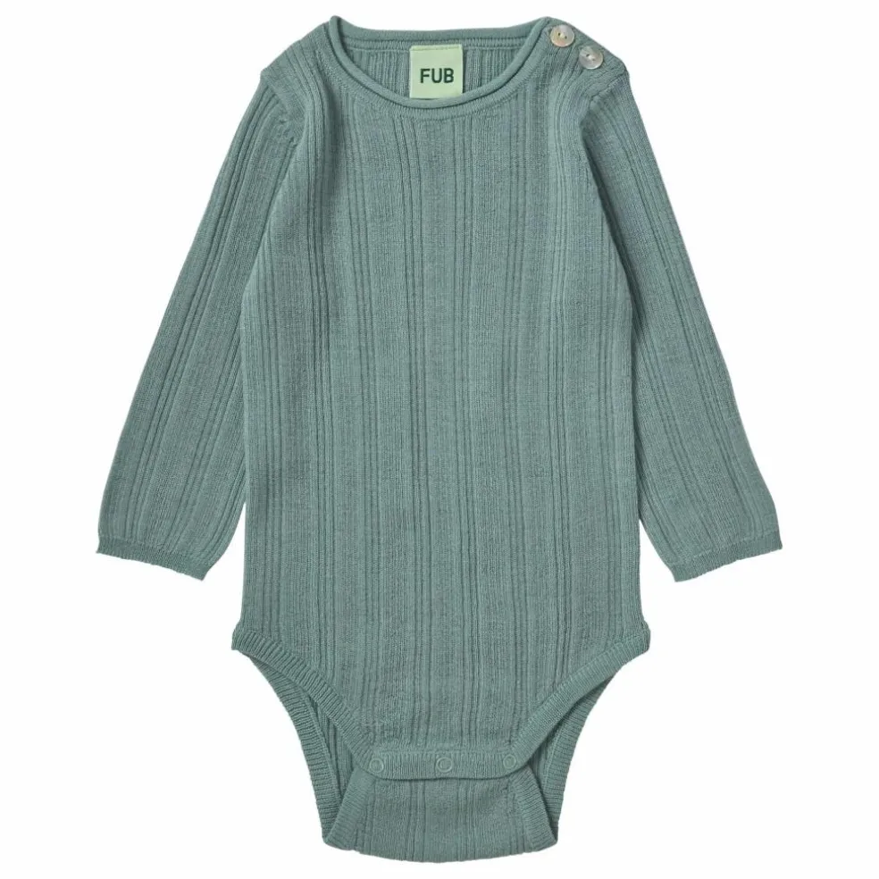 Body Côtelé Maille Extra Fine Laine Mérinos | Vert amande