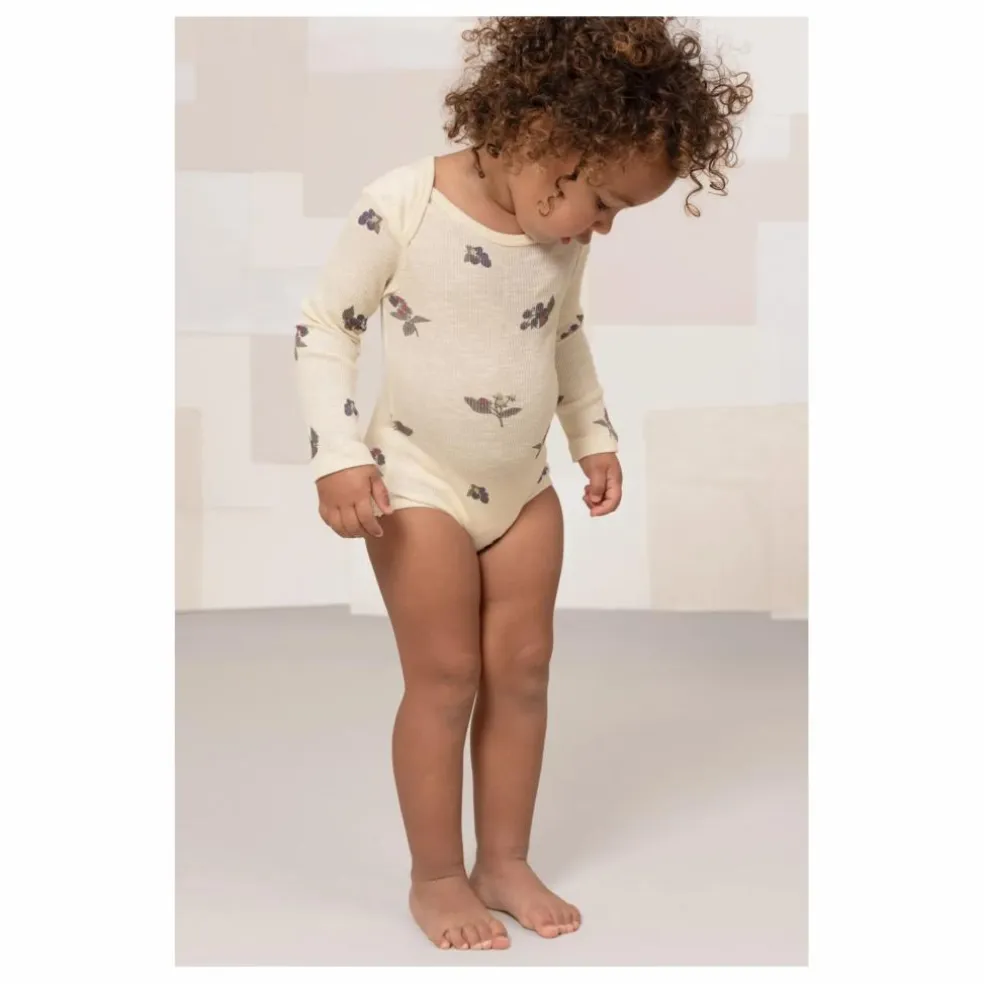 Body Côtelé Woody Mûres Coton Bio | Ecru