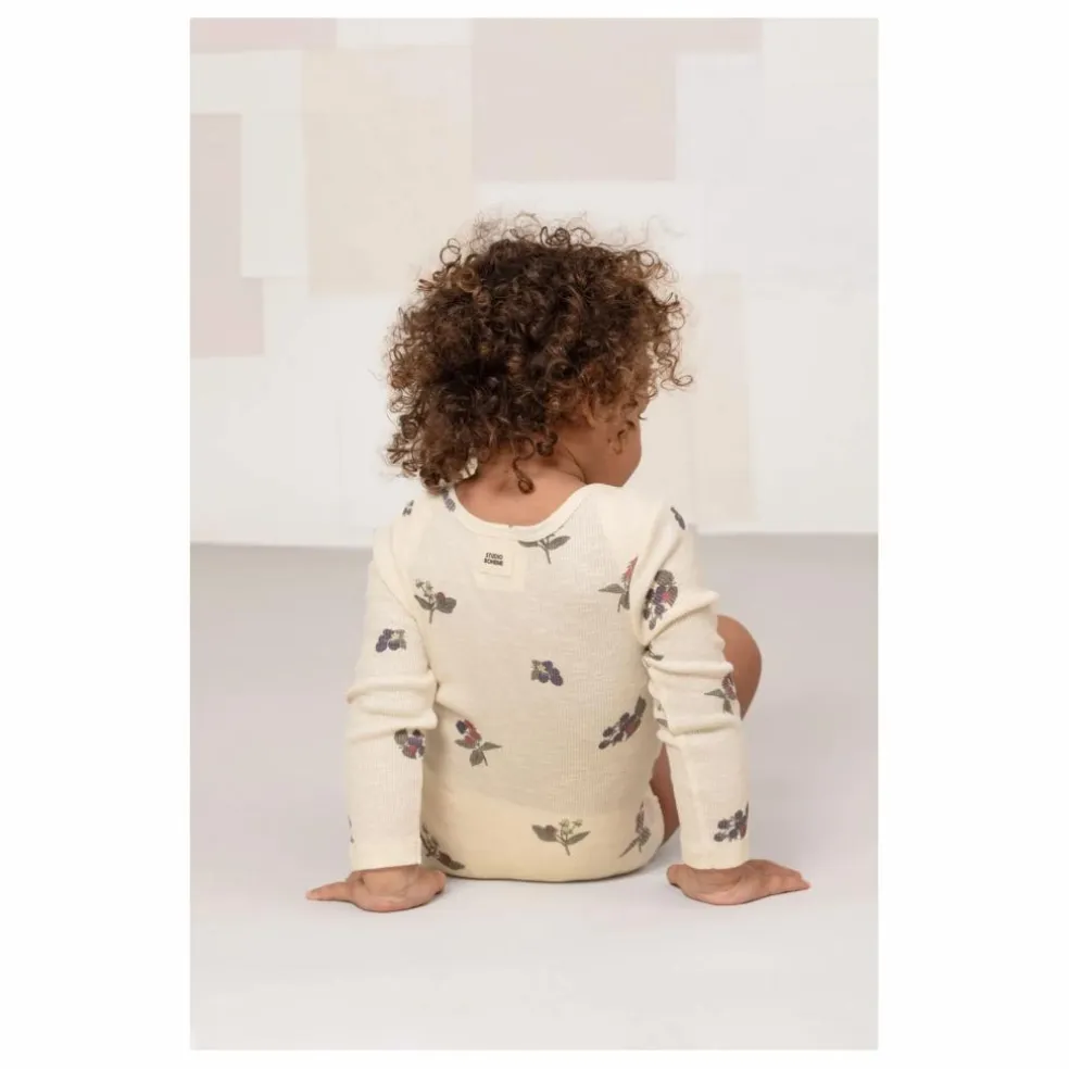 Body Côtelé Woody Mûres Coton Bio | Ecru