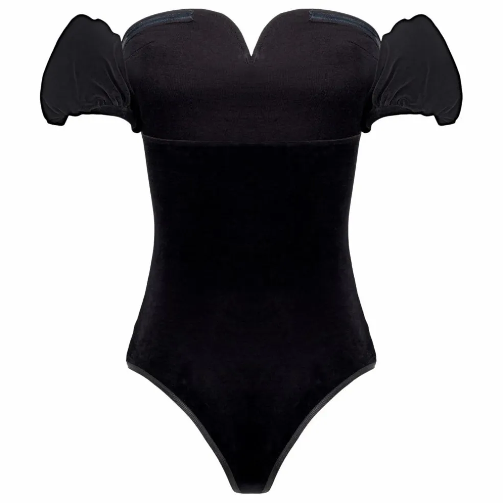 Body Diana Velours | Noir