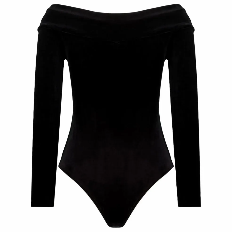 Body Gabrielle Velours | Noir