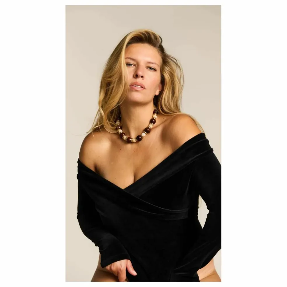 Body Gabrielle Velours | Noir