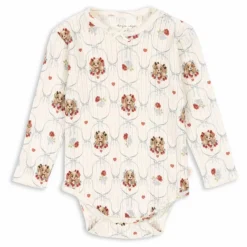 Body Minnie Chiens Pointelle Coton Bio | Ecru