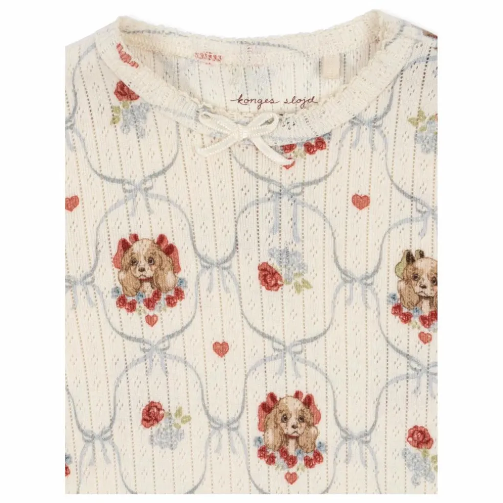 Body Minnie Chiens Pointelle Coton Bio | Ecru