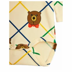 Body Ours Carreaux Coton Bio | Ecru
