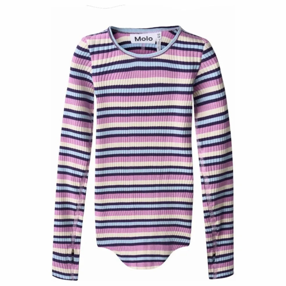 Body Rochelle Cosmic Rayé Coton Bio | Violet