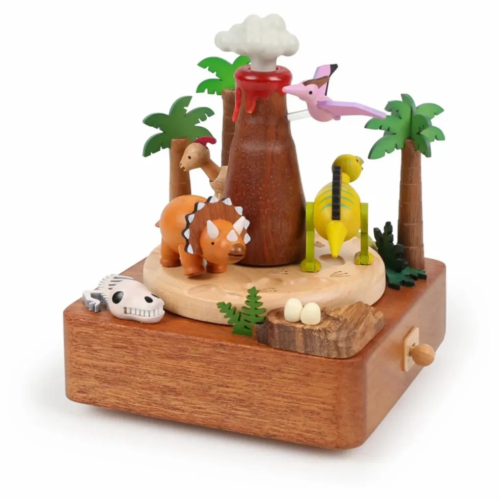 Boite à musique en bois Dino