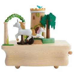 Boite à musique en bois Licorne