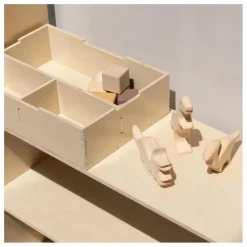 Boite de rangement avec couvercle en bois | Bois clair