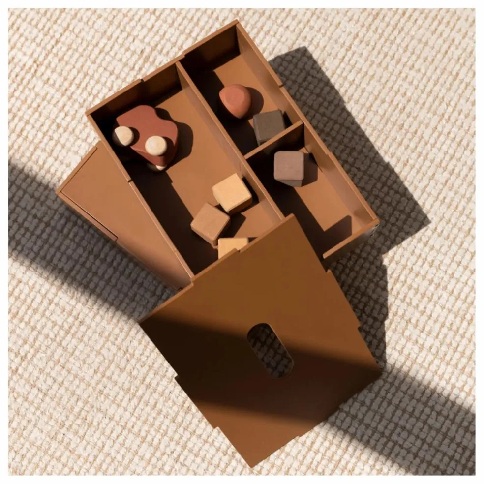 Boite de rangement avec couvercle en bois | Brun