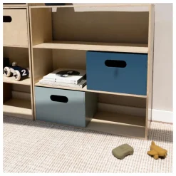 Boite de rangement en bois | Bleu