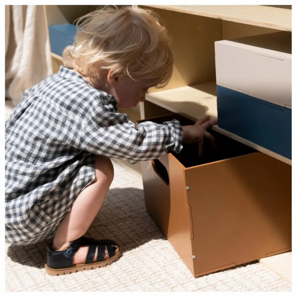Boite de rangement en bois | Brun