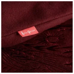 Bomber Brodé Laine et Cuir | Bordeaux