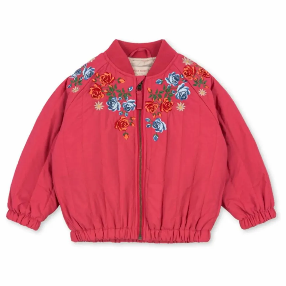 Bomber Juno Fleuri | Rose fuschia