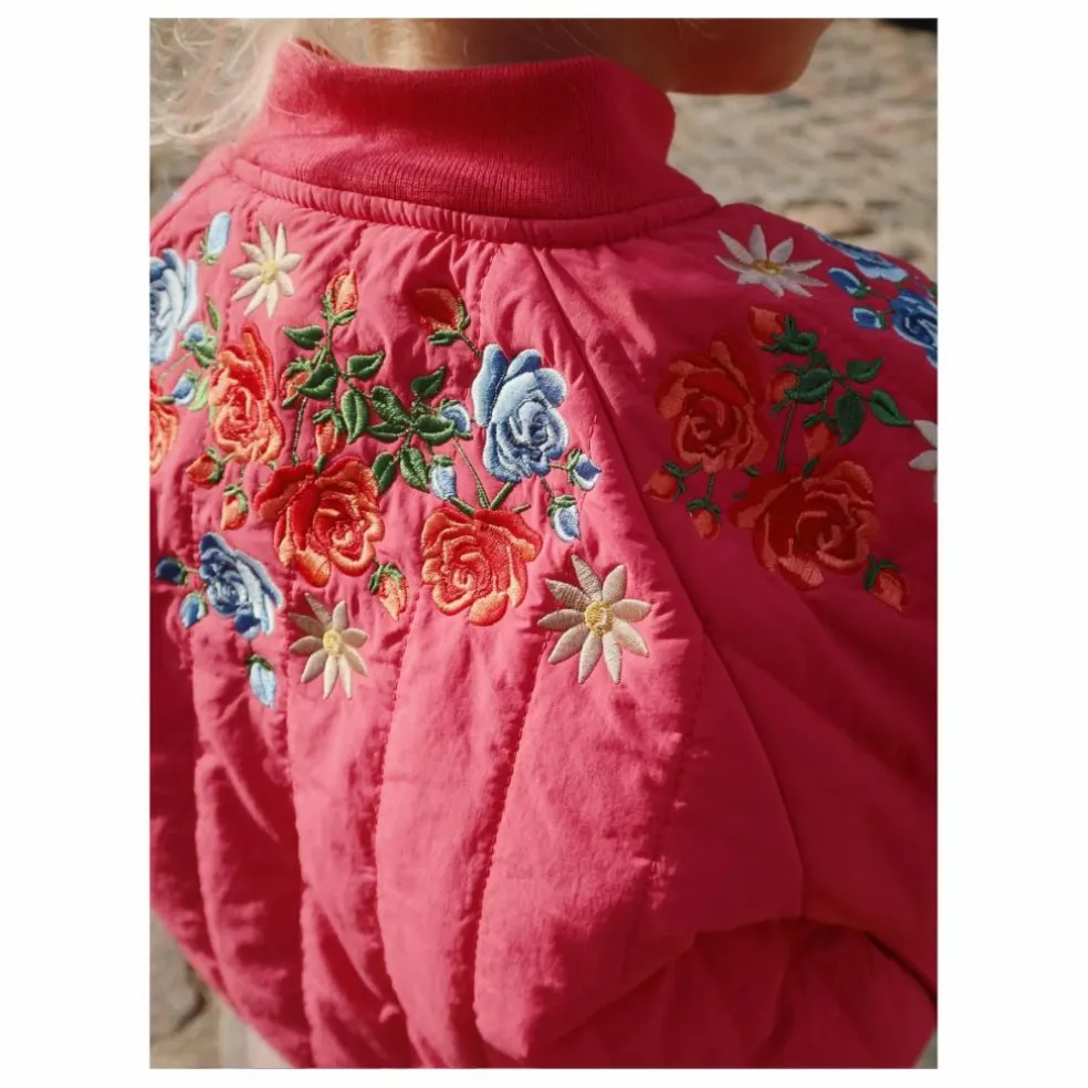 Bomber Juno Fleuri | Rose fuschia