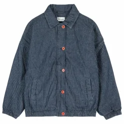 Bomber Rayée Denim Coton Bio - Collection Femme | Bleu marine