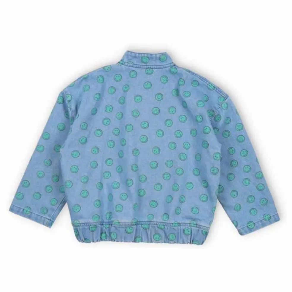 Bomber Smiley Denim | Bleu jean